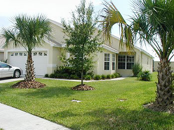 Front view of villa