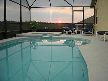 Pool & Spa at sunset