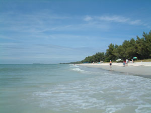 The beach at Sanibel