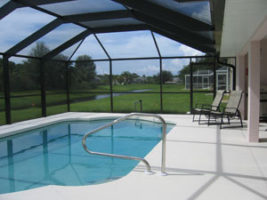 Relax in our pool with a view of the canal