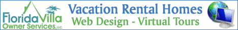 Florida Villa Owner Services, web design, virtual tours and marketing of vacation rental properties