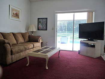 Family Room with View to Pool