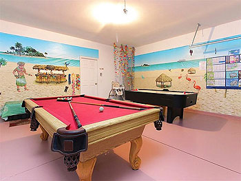 Beach theme games room