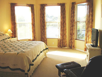 Master bedroom overlooking the lake