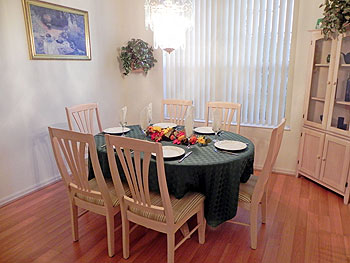 Dining area at the front of the house