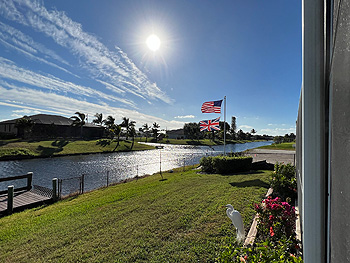 Our view across the waterways