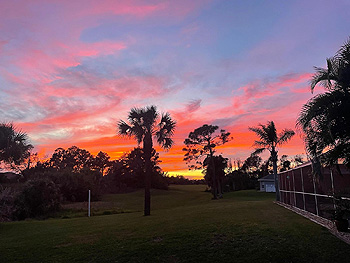 Sunset from the Lawn